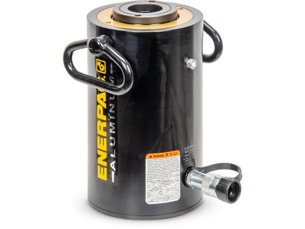 RACH604 596kN capacity, 100mm stroke, aluminum bin plunger hydraulic cylinder