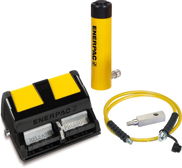 SCR102XA, 101 kN, 54 mm stroke, hydraulic cylinder and air pump set