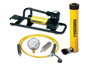 SCR1010FP, 101 kN, 257 mm stroke, hydraulic cylinder and foot pump set