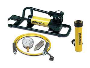 SCR102FP, 101 kN, 54 mm stroke, hydraulic cylinder and foot pump set