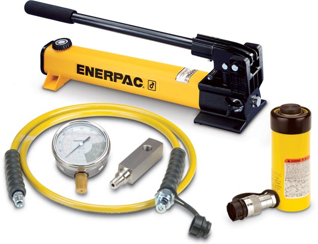 SCR154H, 142 kN, 101 mm stroke, hydraulic cylinder and hand pump set
