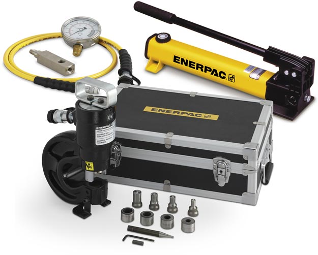 STP35H, 35 ton, hydraulic punch and standard die set with manual pump