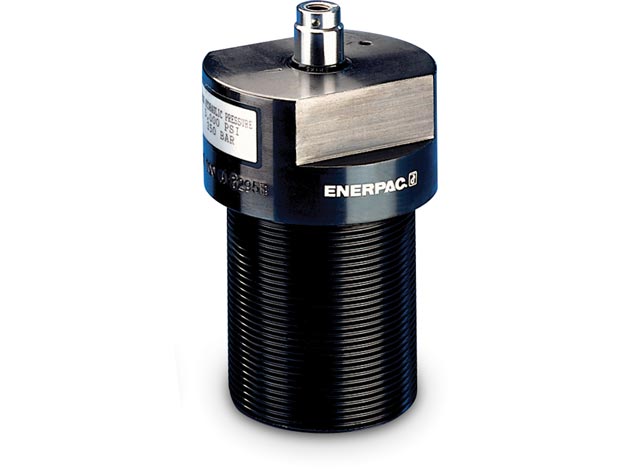 MPTS100V, 8.9 kN load, 10.0 mm stroke, Collet-Lok work support, threaded body